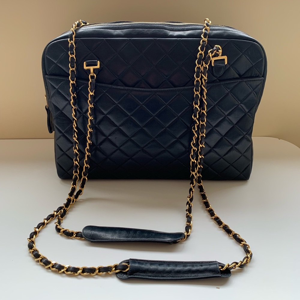 Black quilted Chanel bag